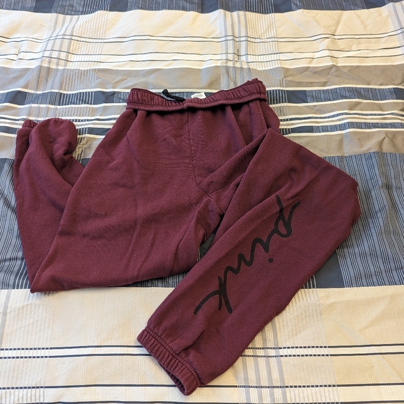 Pink Fleece Baggy Campus Sweatpants - Picture 2 of 6